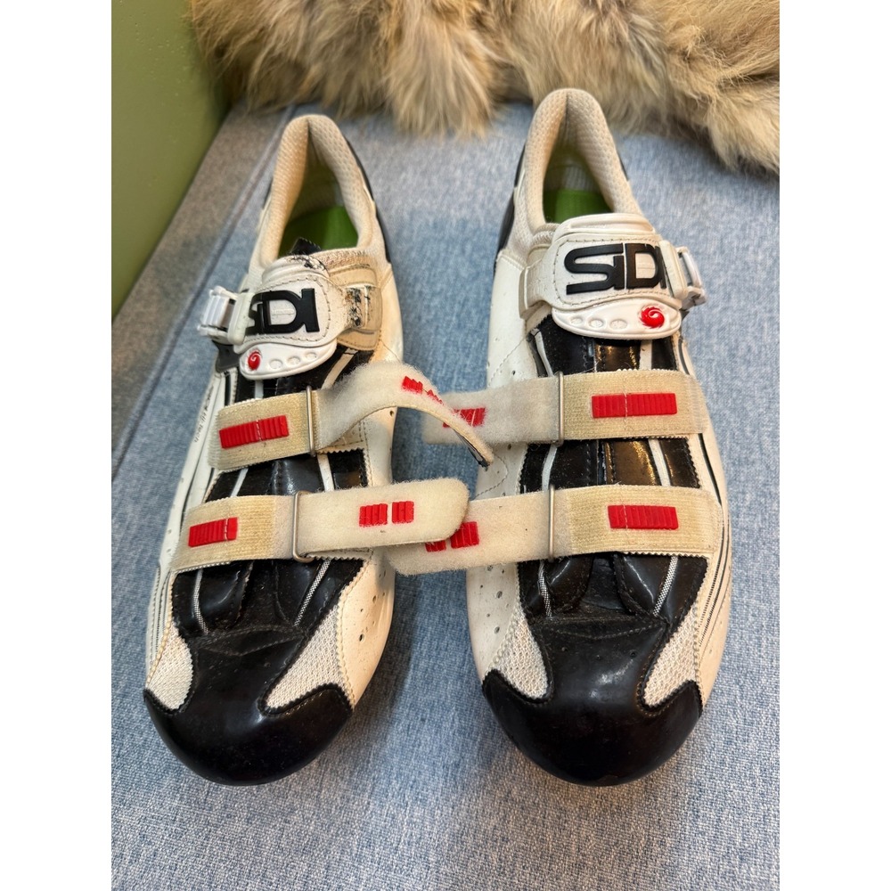 SiDi Genius 6.6 Carbon Vent Mens 48 EU / 14 US Road White Shoe 3-Bolt
